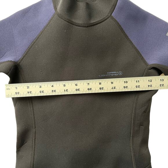 Dark Lightning EUC Shorty 2MM Neoprene Black Blue Wetsuit Kids 10 - Picture 3 of 7